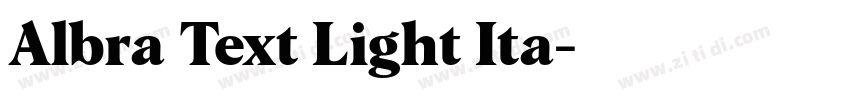 Albra Text Light Ita字体转换